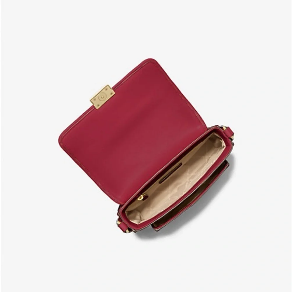 Michael Kors Bradshaw Medium Leather Messenger Bag NWT